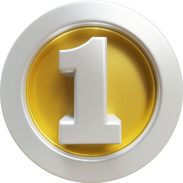 1 Number 3D Render Award Number