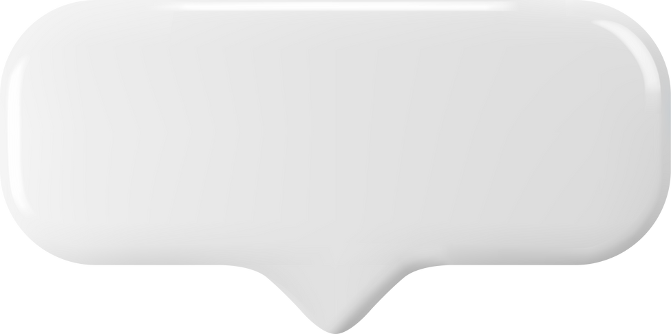 Glossy speech bubble 3D icon