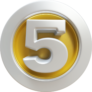 5 Number 3D Render Award Number