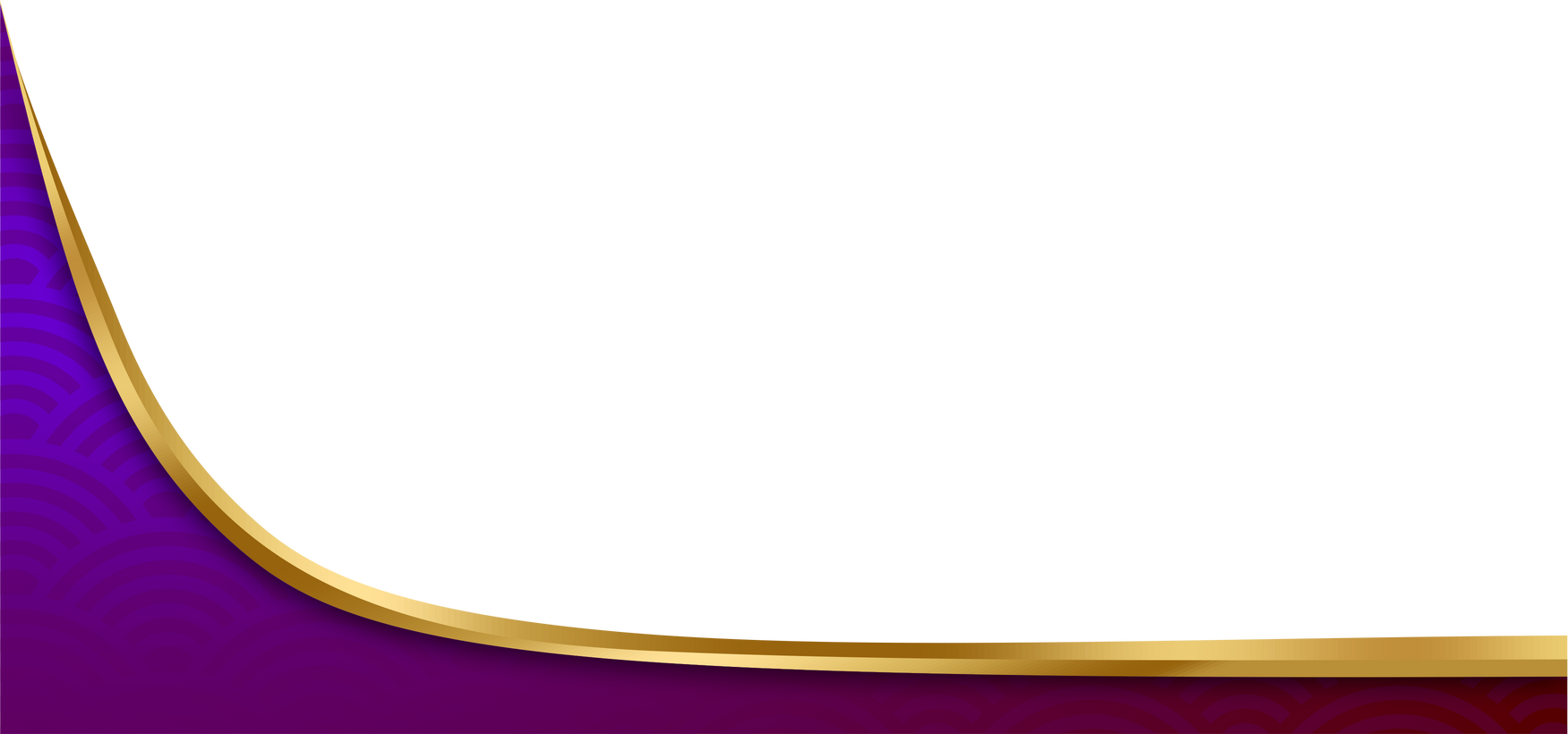 Wavy banner gold lines curved luxury royal purple