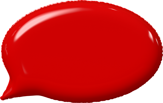 3d red speech bubble